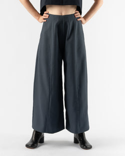 KAAREM Arum Umbrella Four-Panel Wide Leg Pocket Pant in Dark Blue