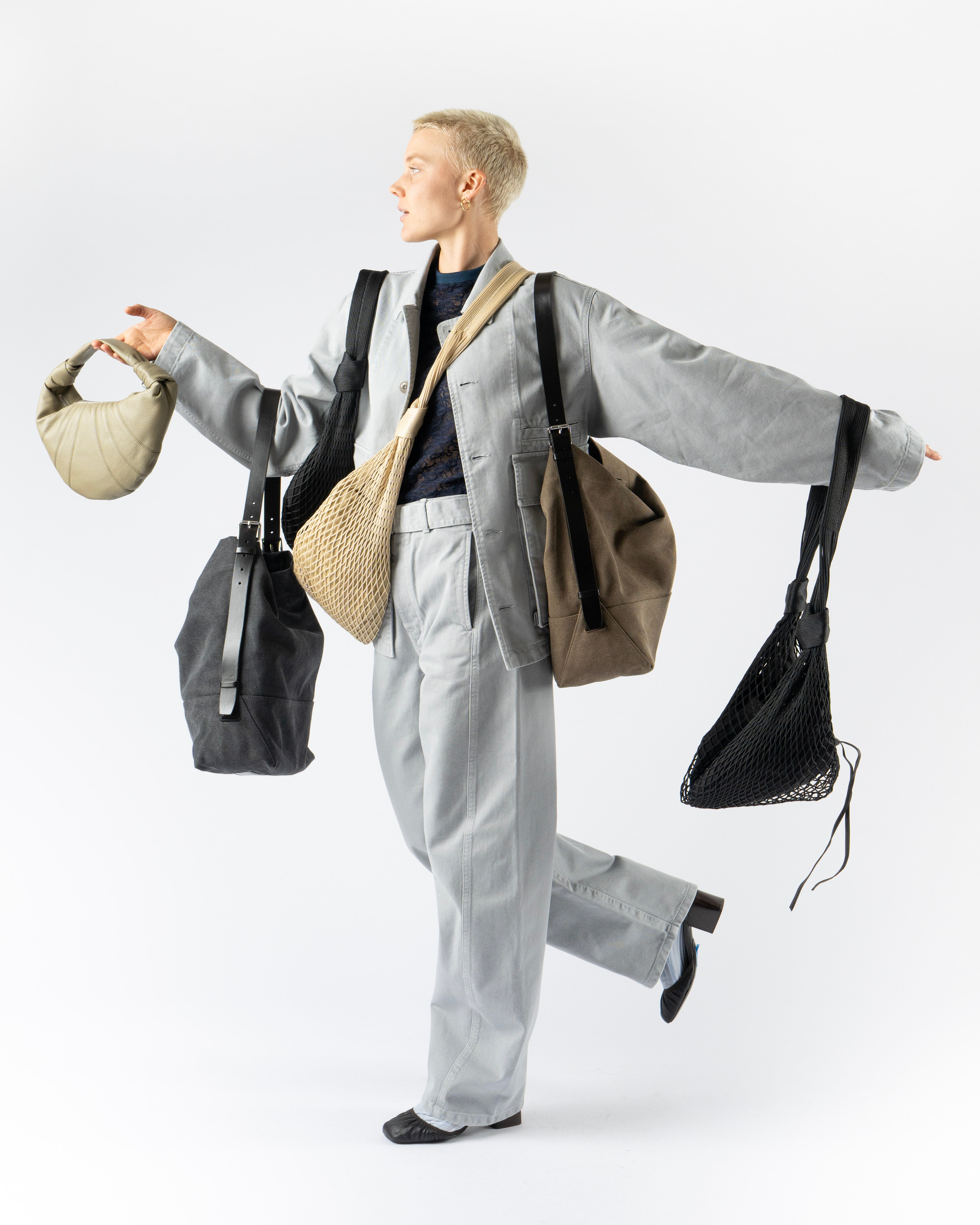 Homme Plisse RB Drawing Stole in Green x Blue Curated at Jake and