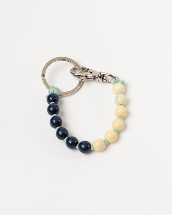 Ina Seifart Perlen Short Keychain in Blueberry/Opal/Salvia