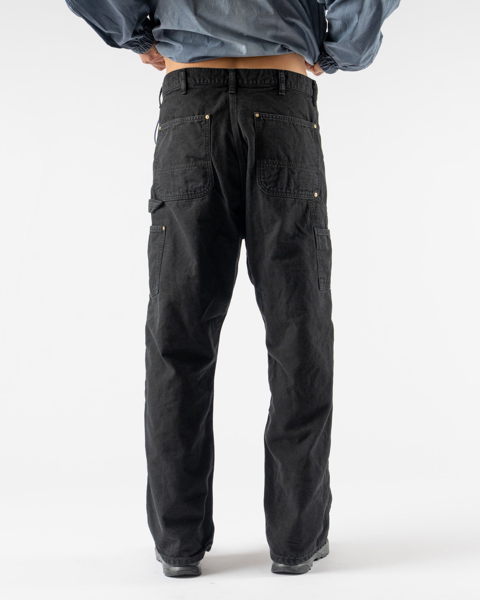 【orSlow】DAD’S FIT OXFORD PAINTER PANTS orSlow Dad's Fit Oxford Painter Pants in Black Curated at Jake and