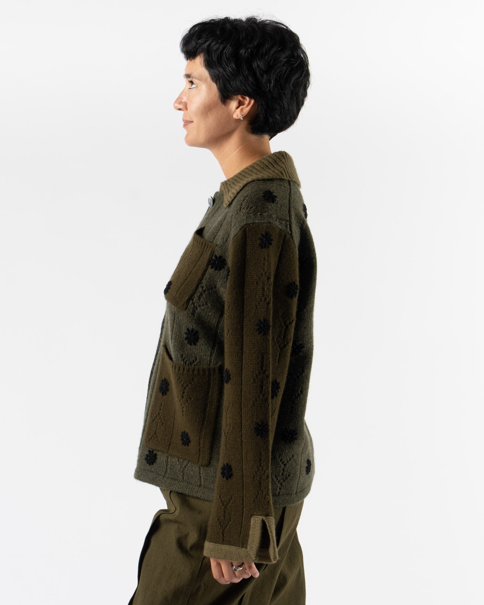 YanYan Daisy Work Jacket in Army