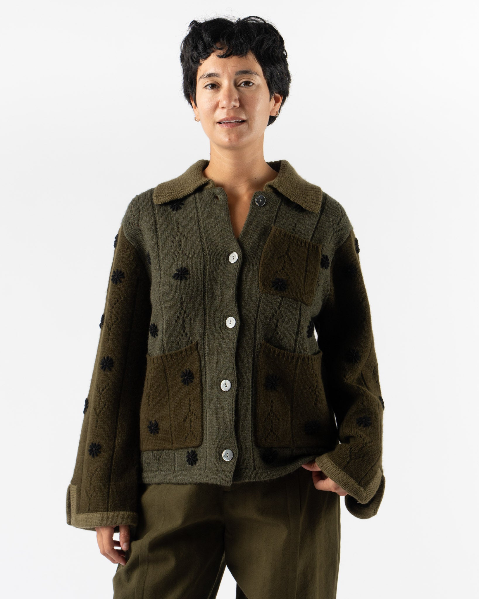 YanYan Daisy Work Jacket in Army
