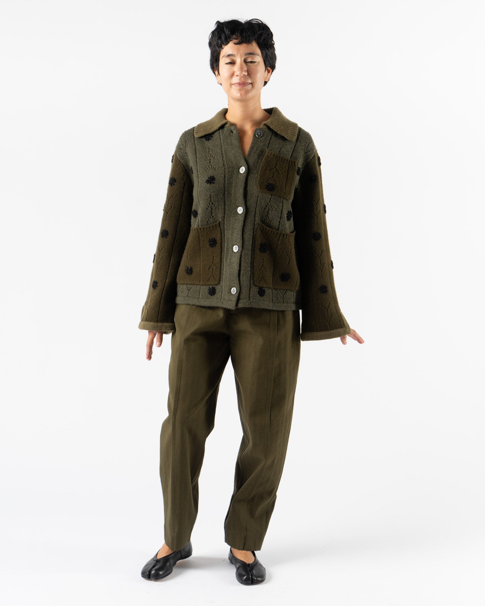 YanYan Daisy Work Jacket in Army