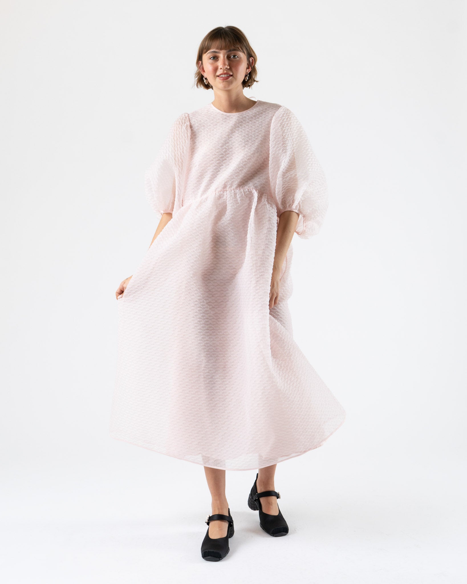 Cecilie Bahnsen Darmen Dress Blush Pink Plumeria Petit