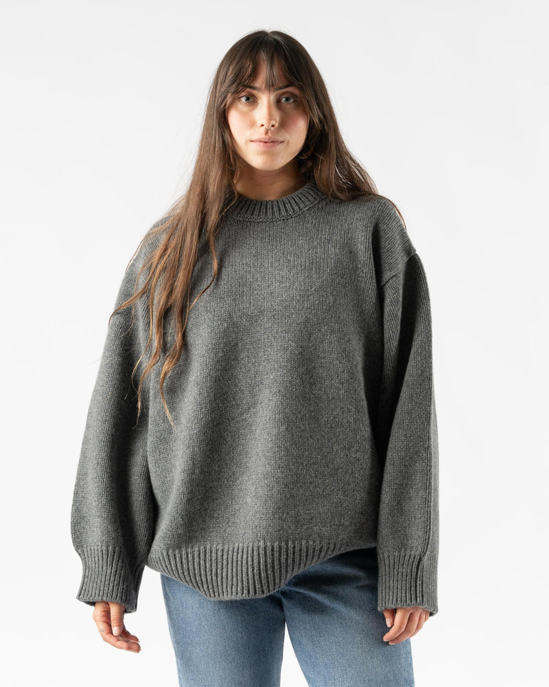 &Daughter Caragh Chunky Slouch Crewneck in Derby Grey