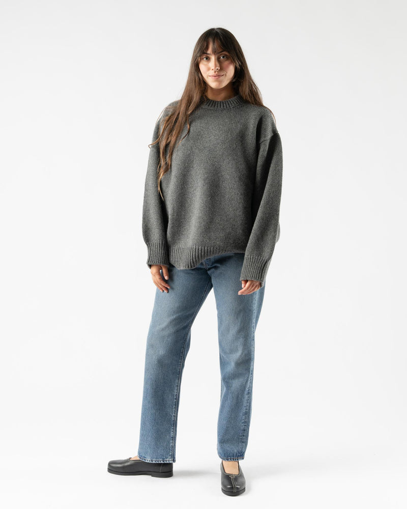 &Daughter Caragh Chunky Slouch Crewneck in Derby Grey