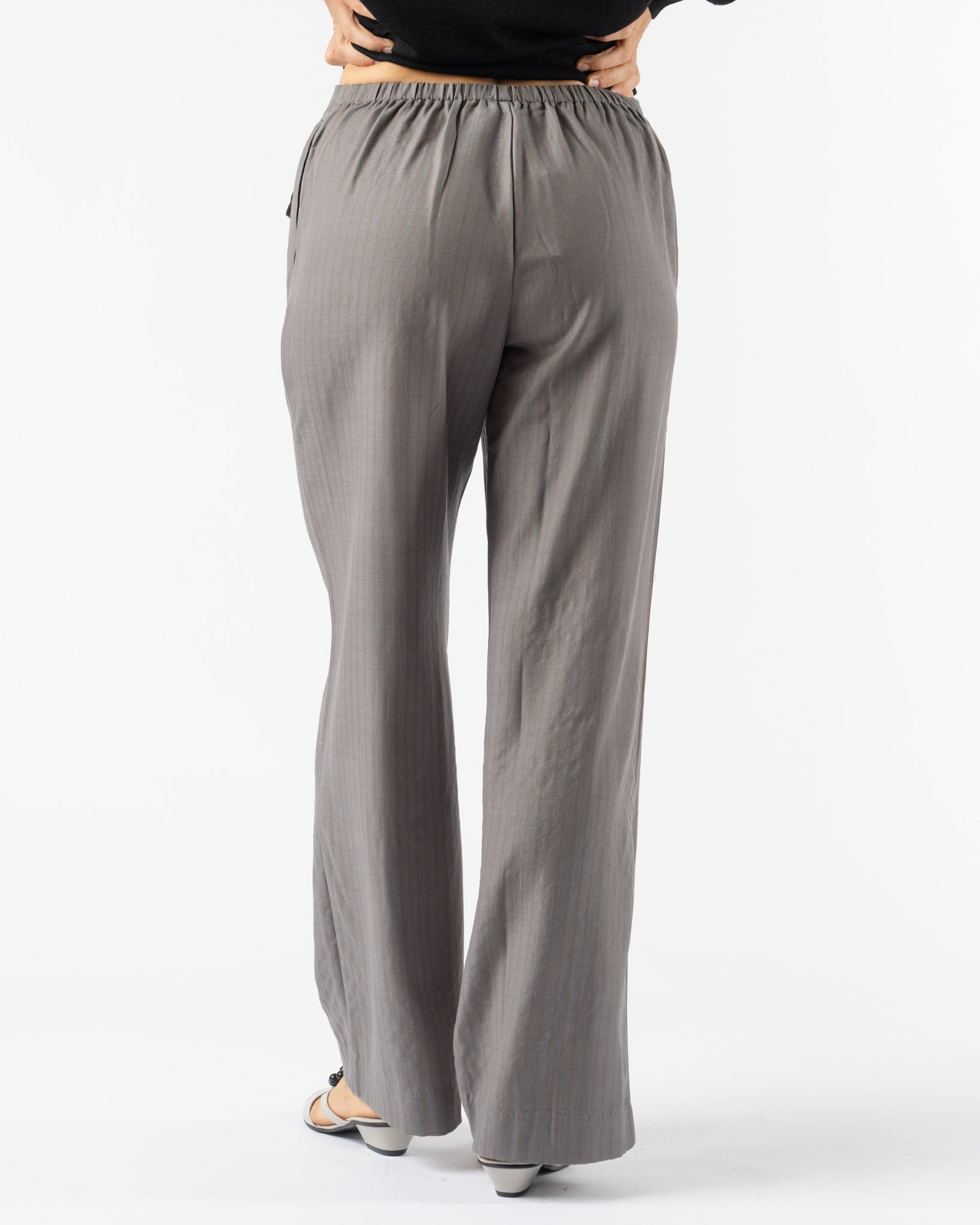 Deiji Studios Boxer Pant in Grey Stripe