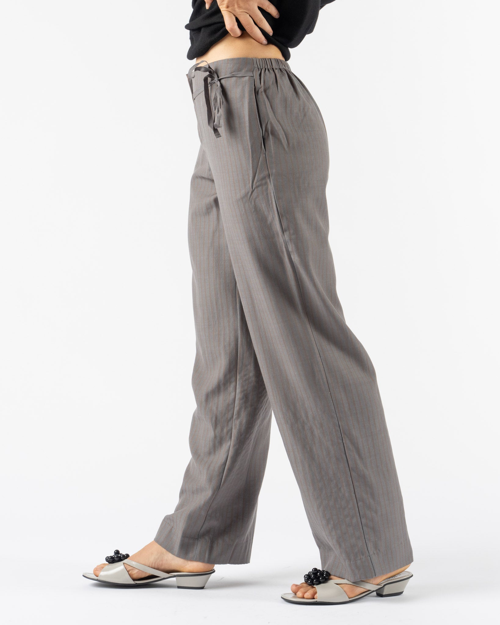 Deiji Studios Boxer Pant in Grey Stripe