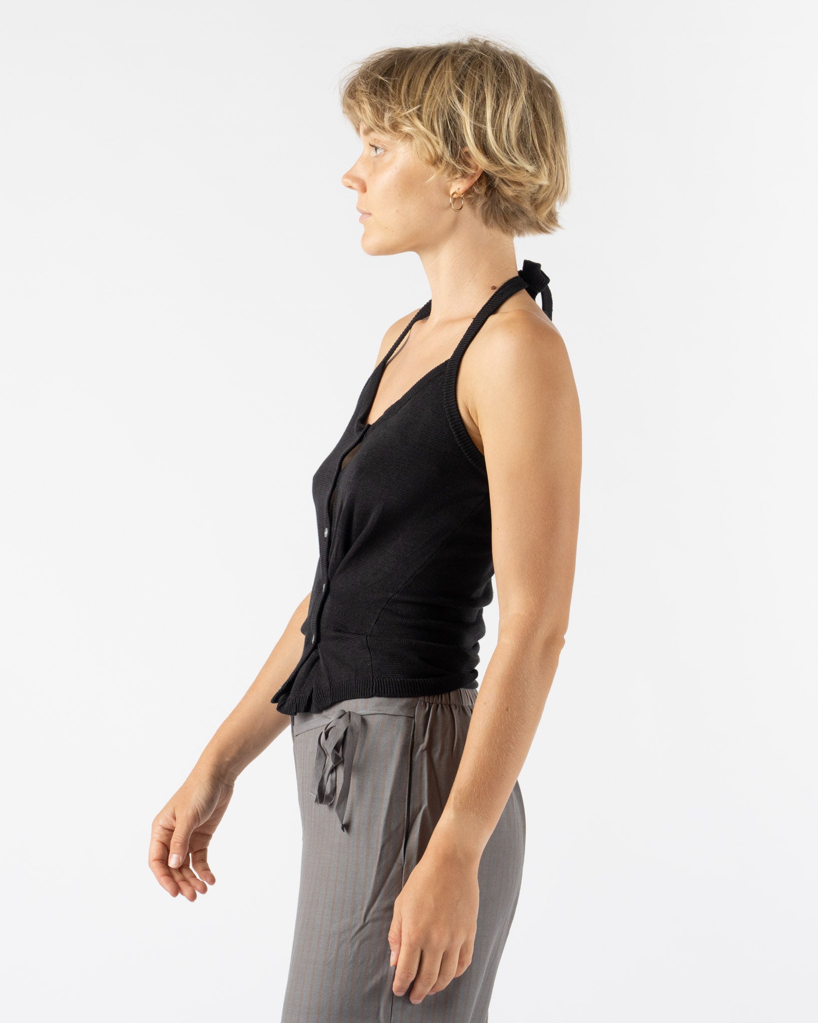 Deiji Studios Cross Top in Black