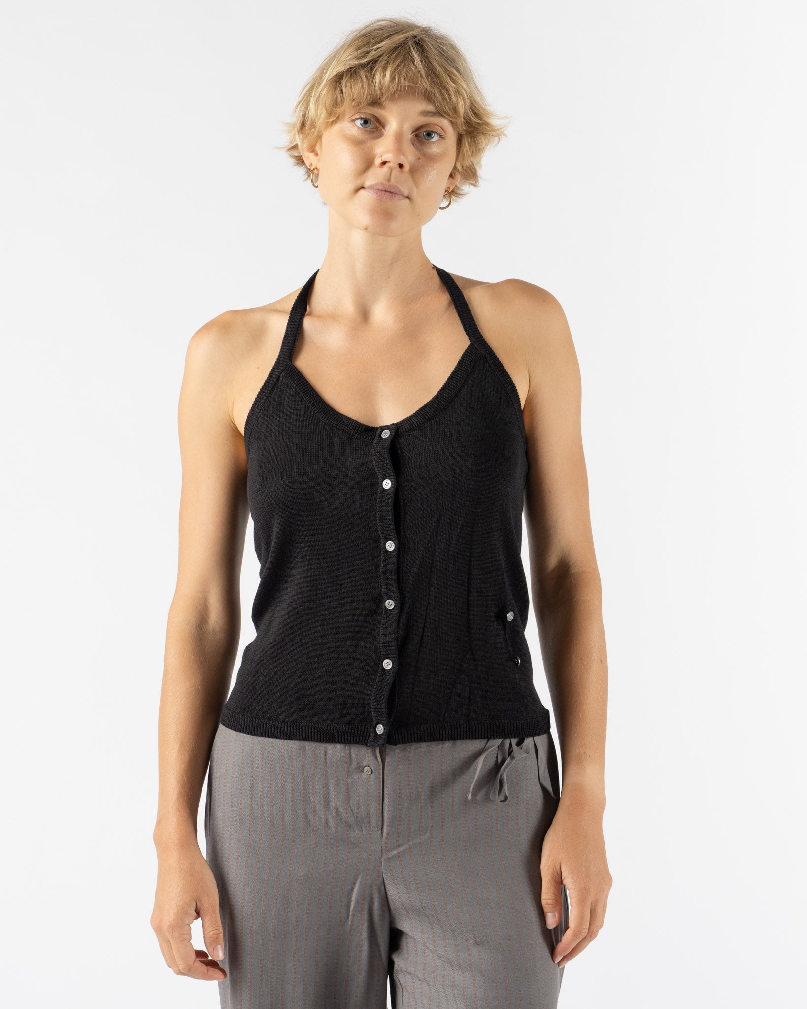 Deiji Studios Cross Top in Black