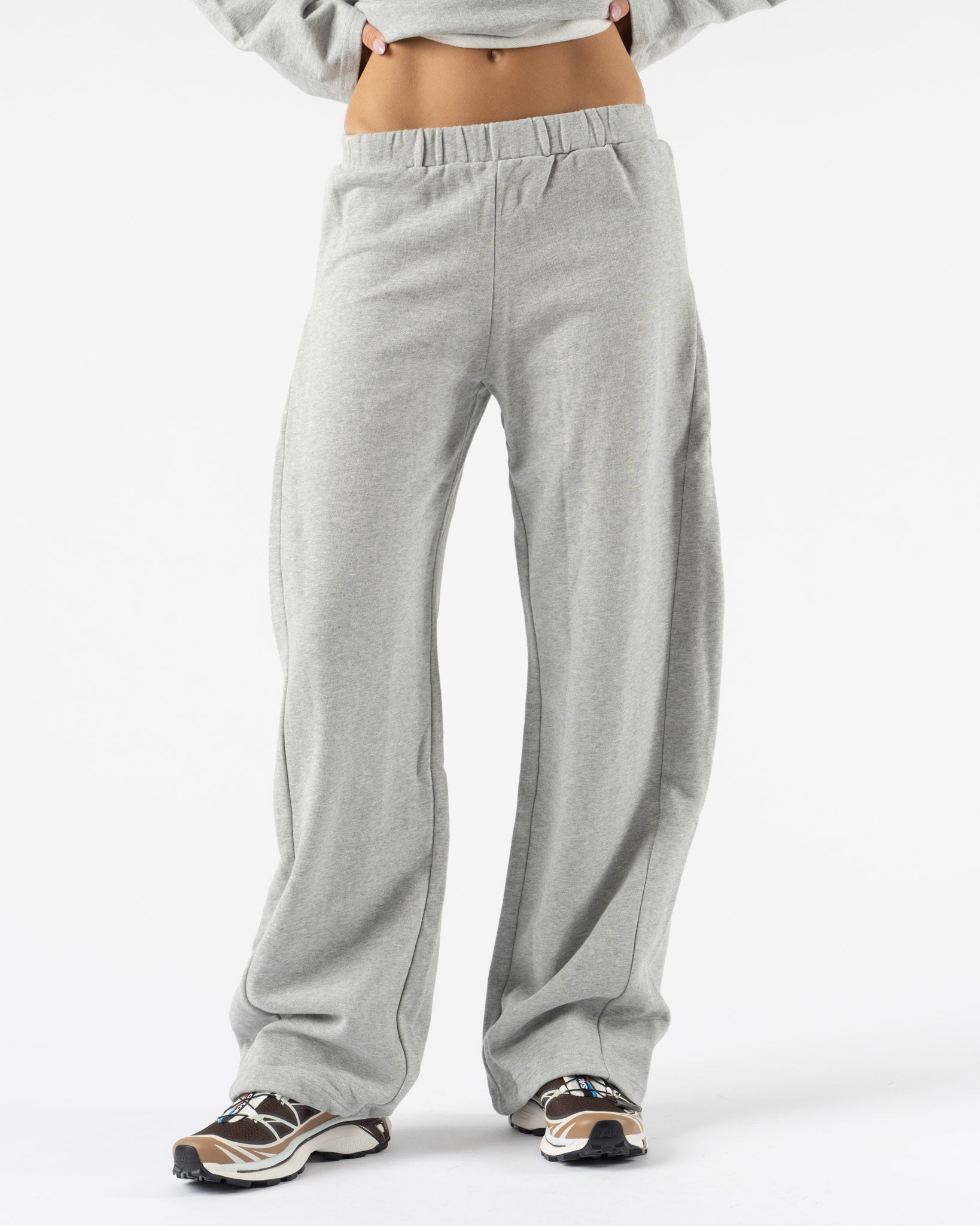 Deiji Studios Side Pleat Pant in Grey Marle