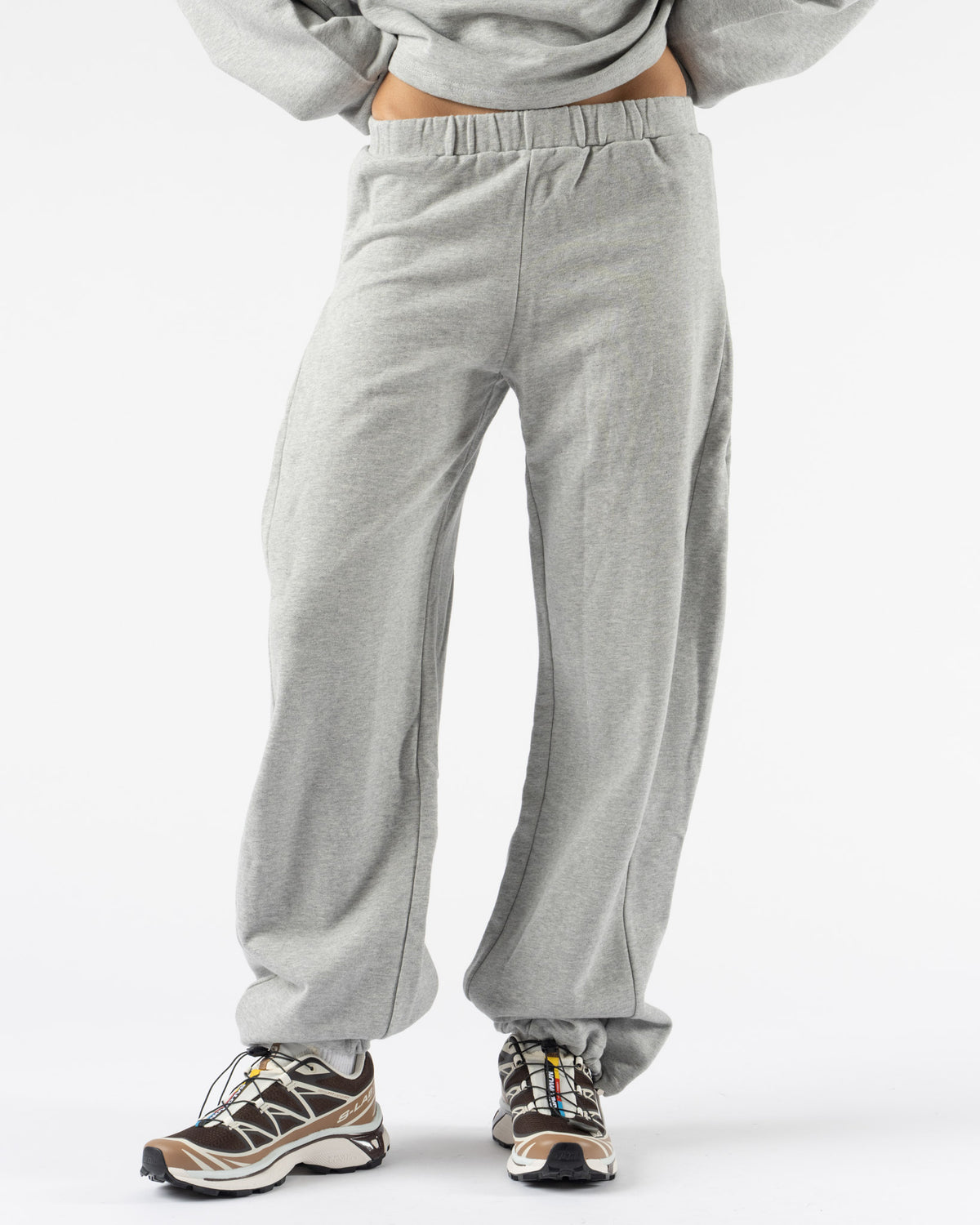 Deiji Studios Side Pleat Pant in Grey Marle