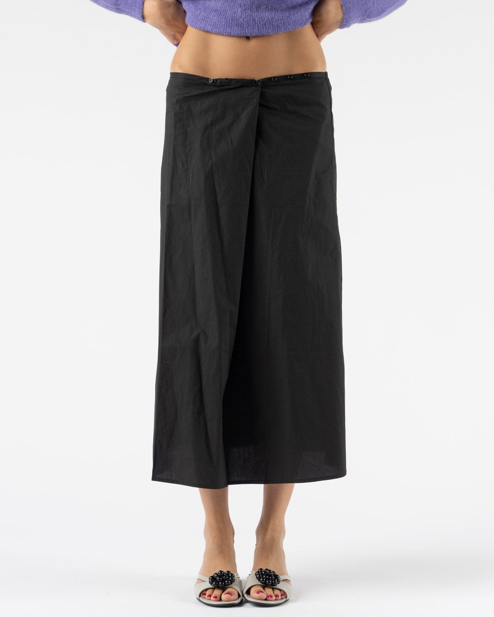 Deiji Studios Wrap Skirt in Black