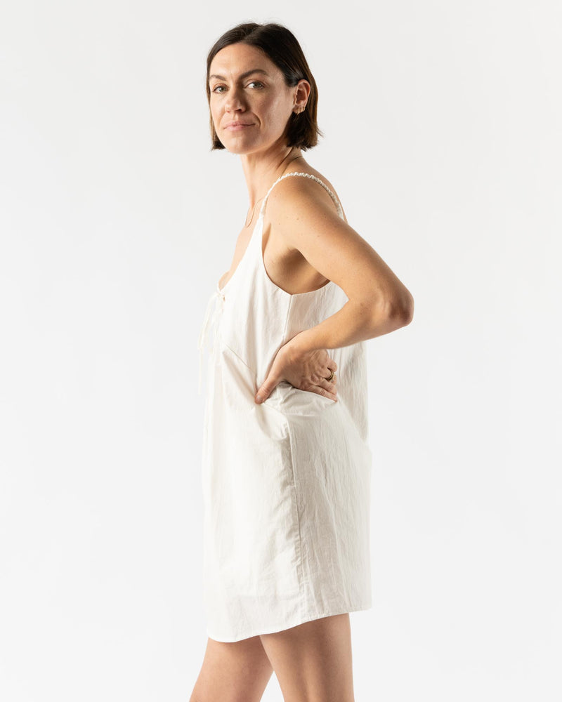 Deiji Studios Double V Dress in White