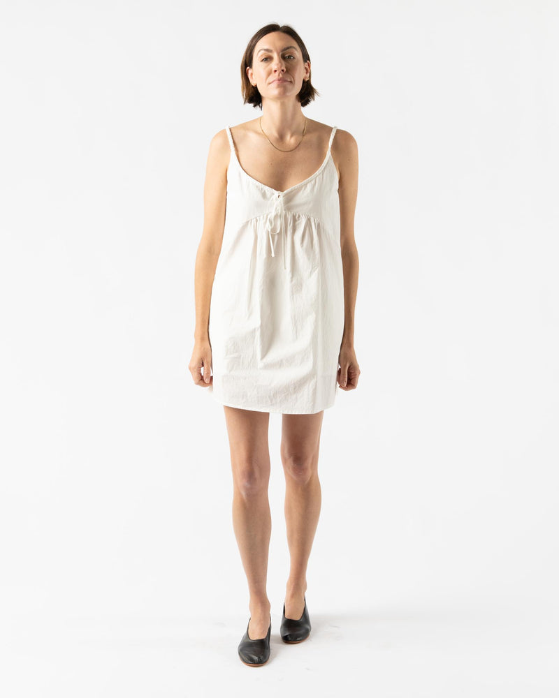 Deiji Studios Double V Dress in White