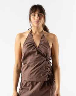 Deiji Studios in Drawcord Halter in Cedar