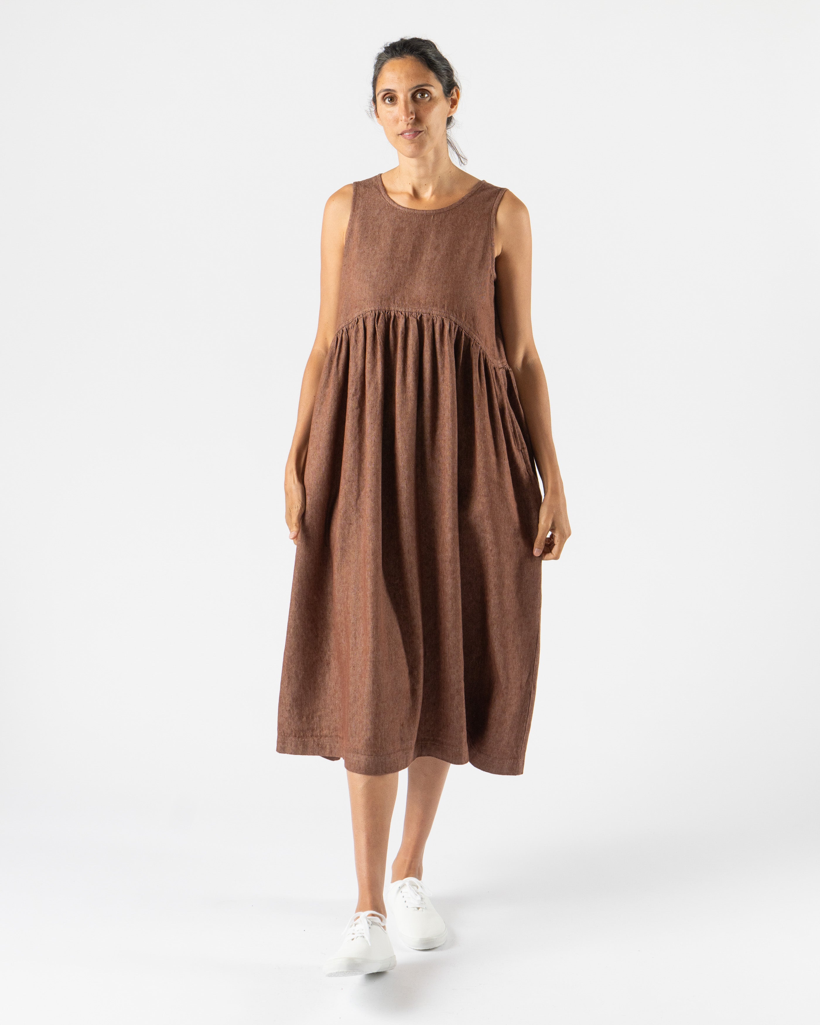 Ichi Antiquités Denim Dress in Brown