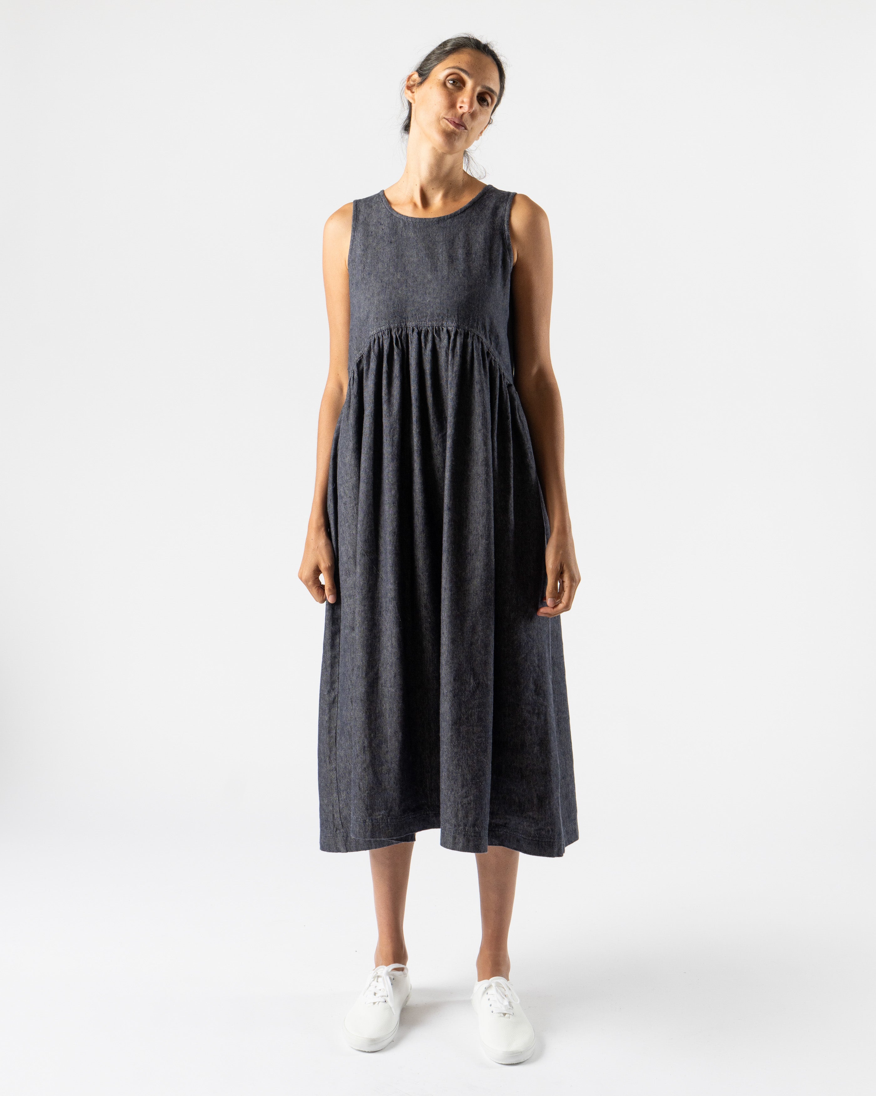 Ichi Antiquités Denim Dress in Navy