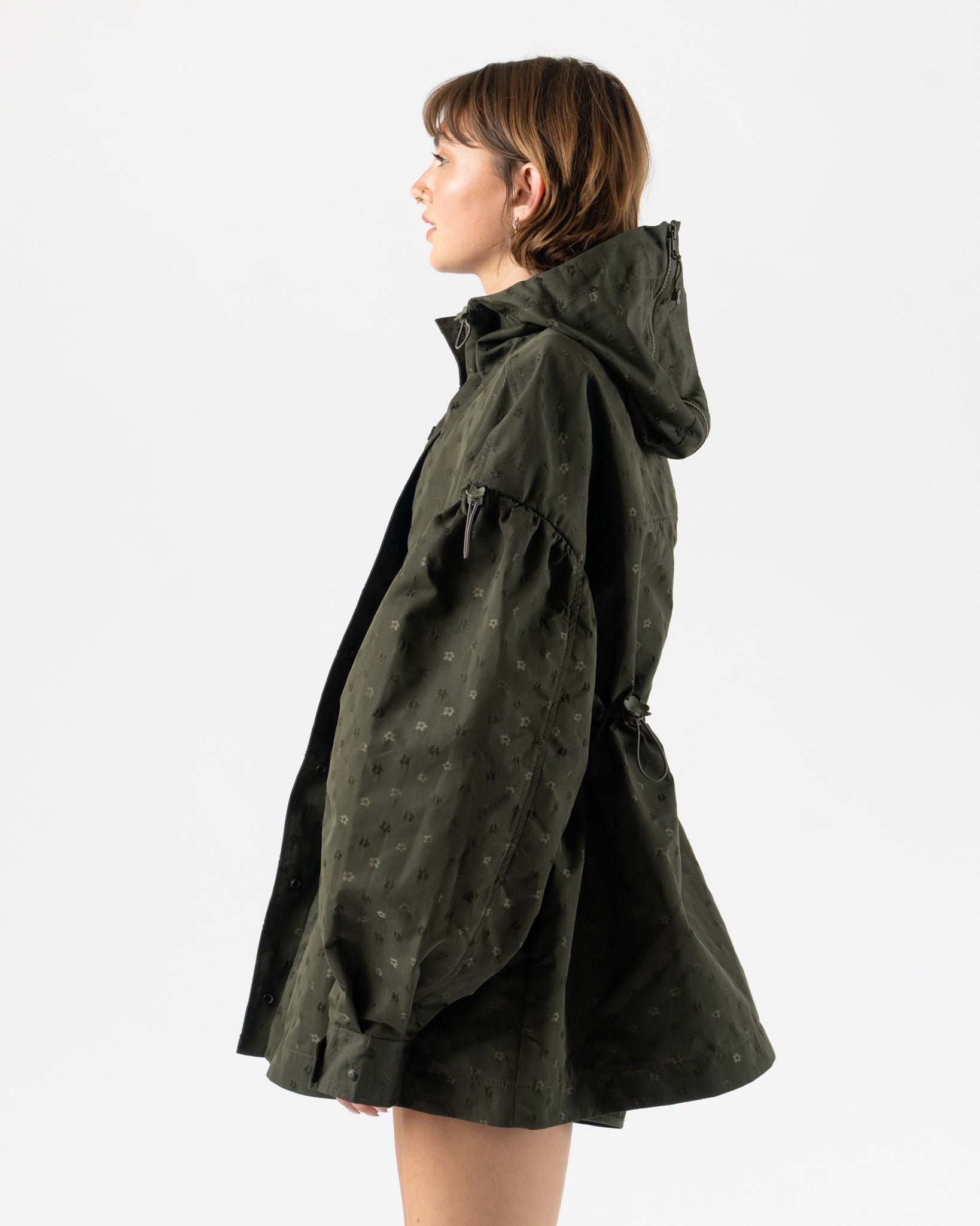 Cecilie Bahnsen Dennon Jacket Olive Iris Jacquard