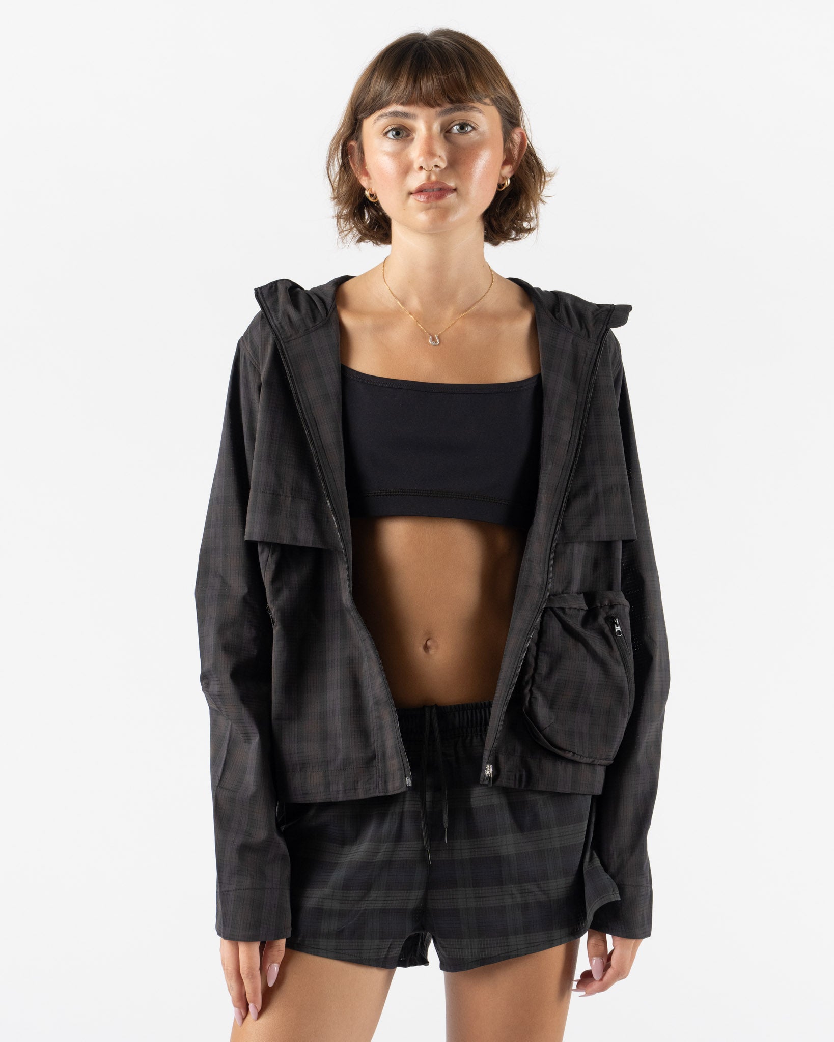 Literary Sport Dori Split Short in Tartan