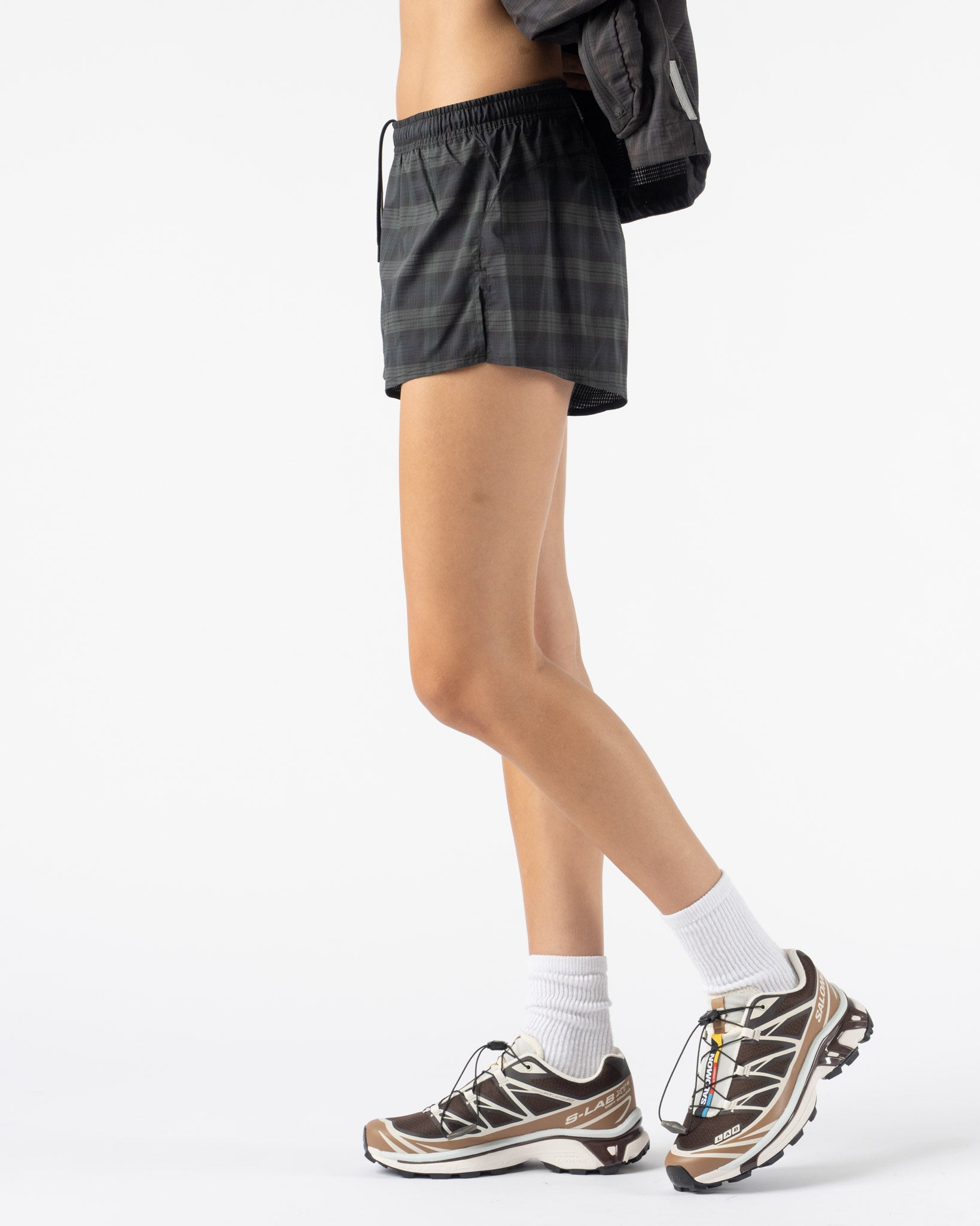 Literary Sport Dori Split Short in Tartan