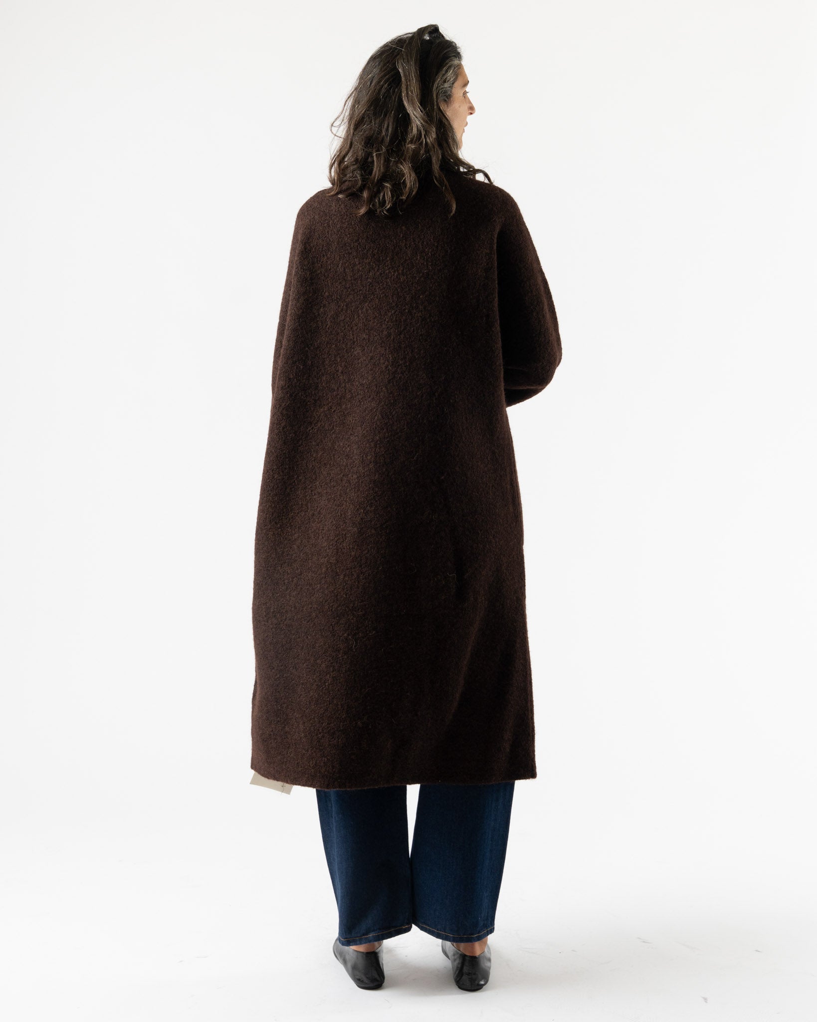 Lauren Manoogian Double Face Long Coat in Merlot