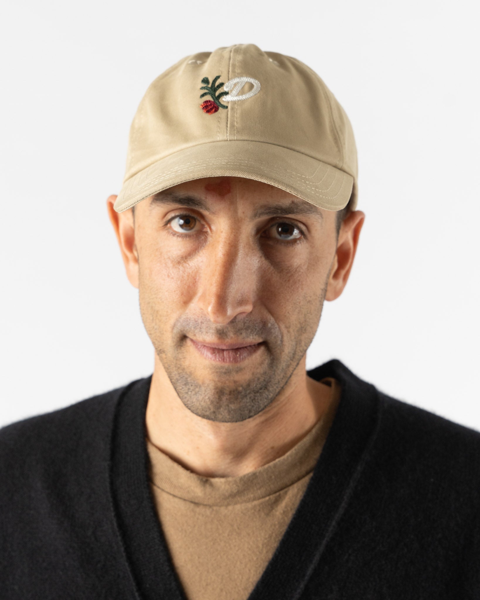 Drake's D Flower Baseball Cap in Sand