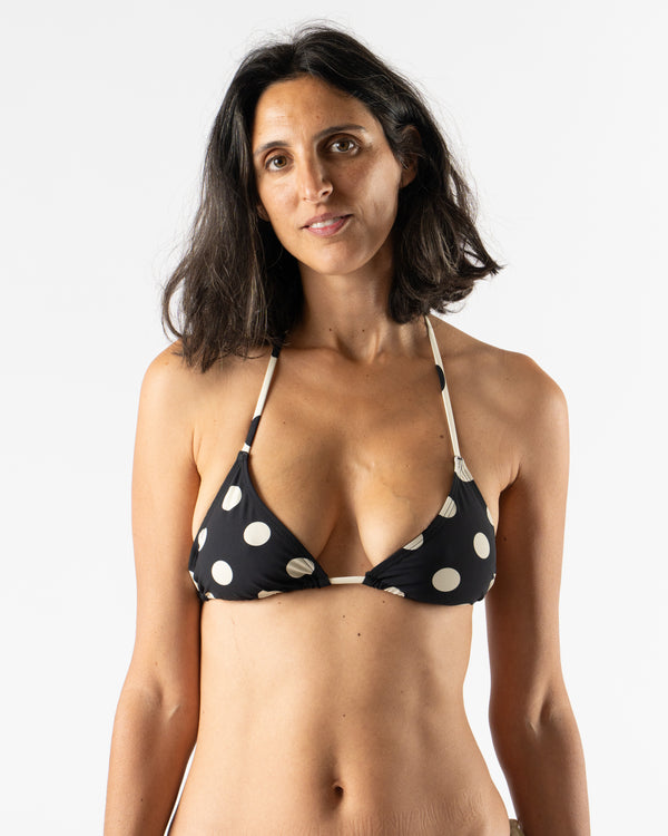 Nu Swim Drip Top in Polka Black/Cream