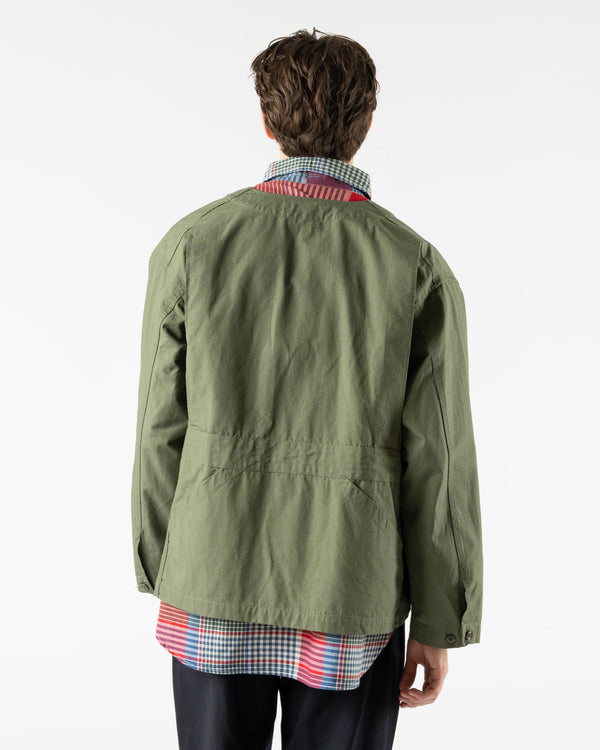 Engineered Garments Cardigan Jacket in Olive Cotton Ripstop