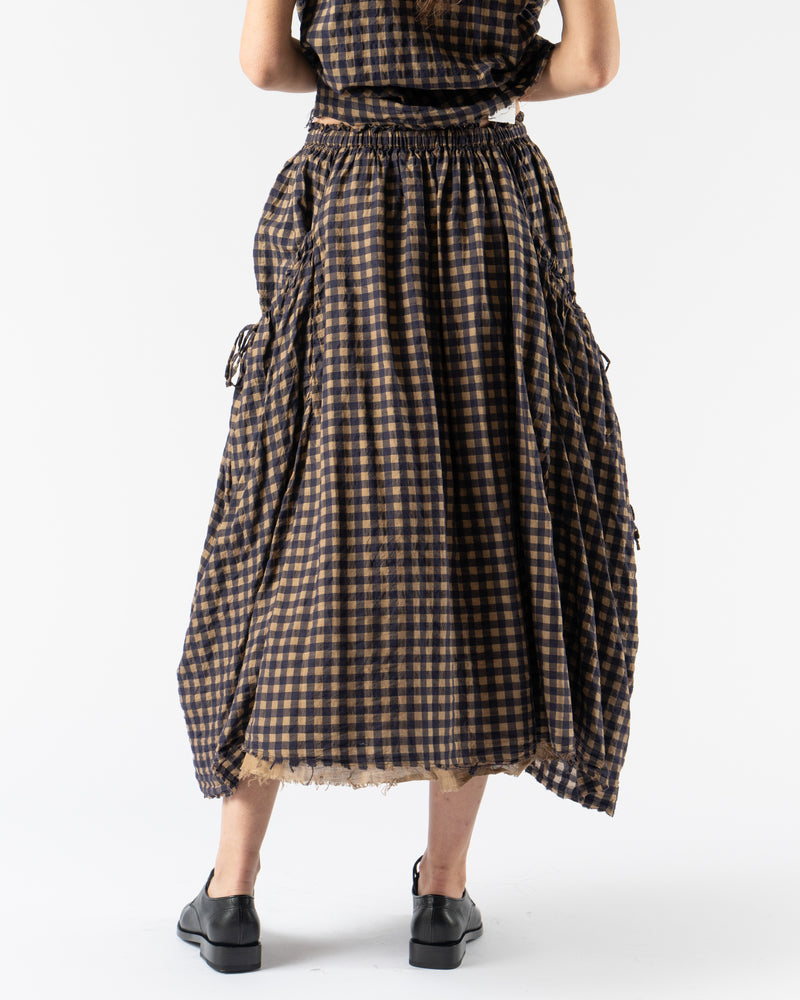 Quitan Easy Gather Skirt in Tea Deep Navy