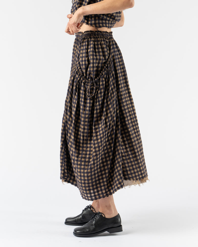 Quitan Easy Gather Skirt in Tea Deep Navy