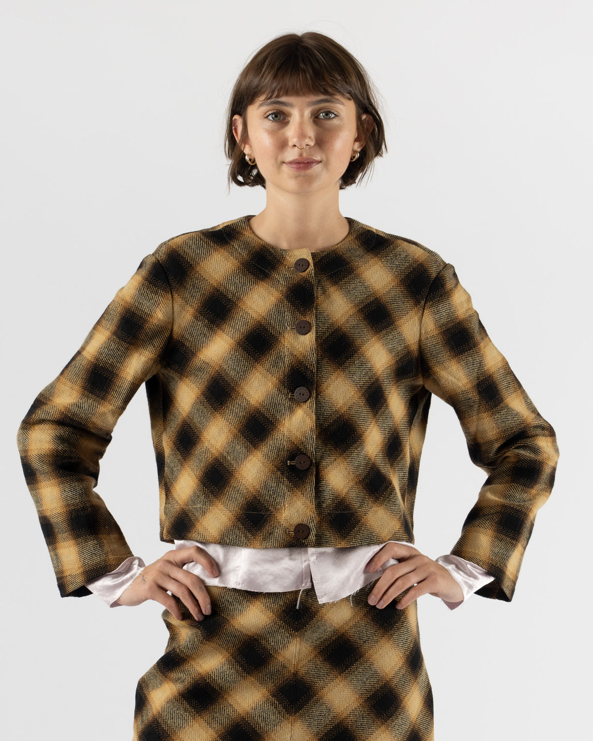 Eckhaus Latta Double Jacket in Hollyhock