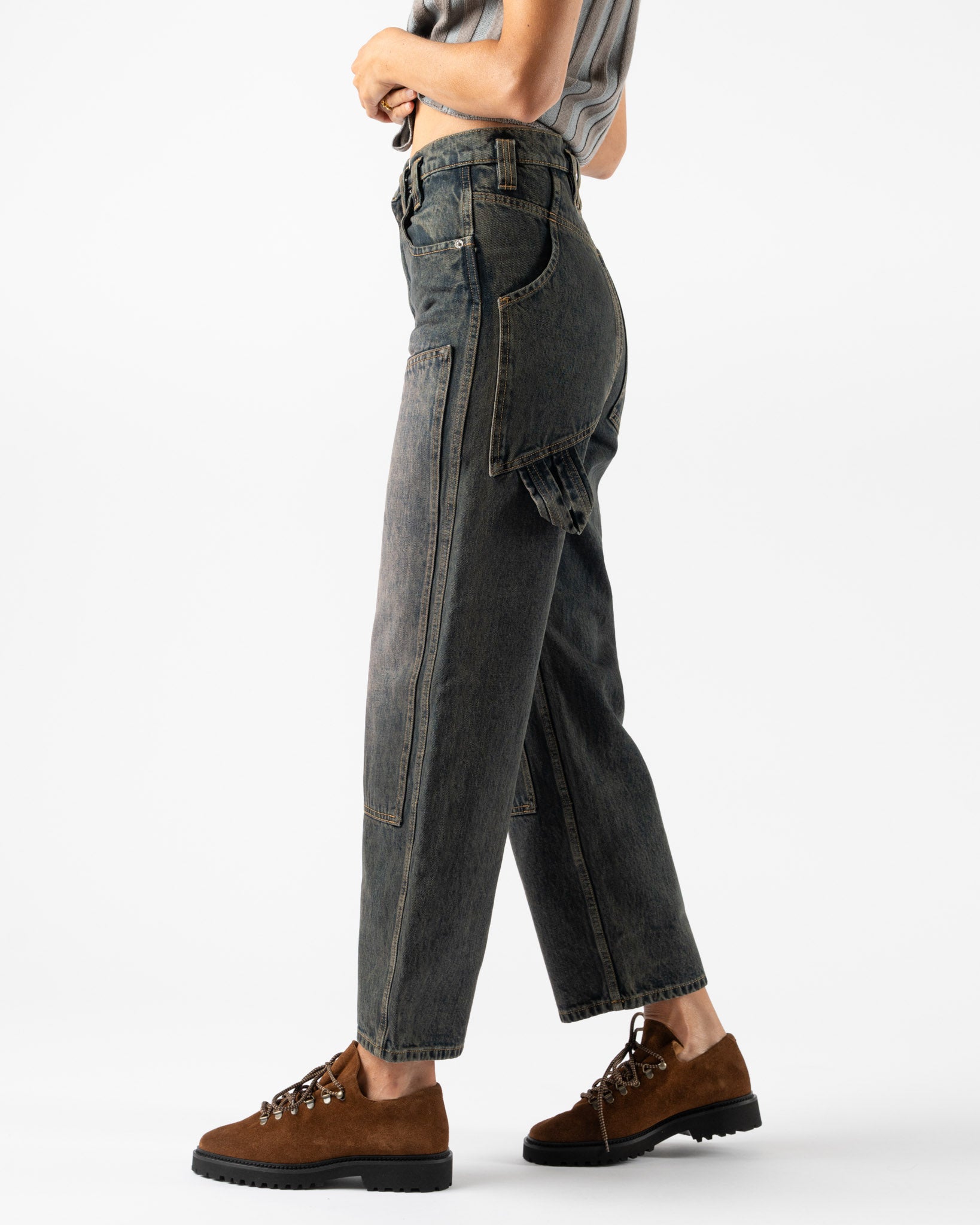 Eckhaus Latta Double Knee Bend Jean in Moon Rock
