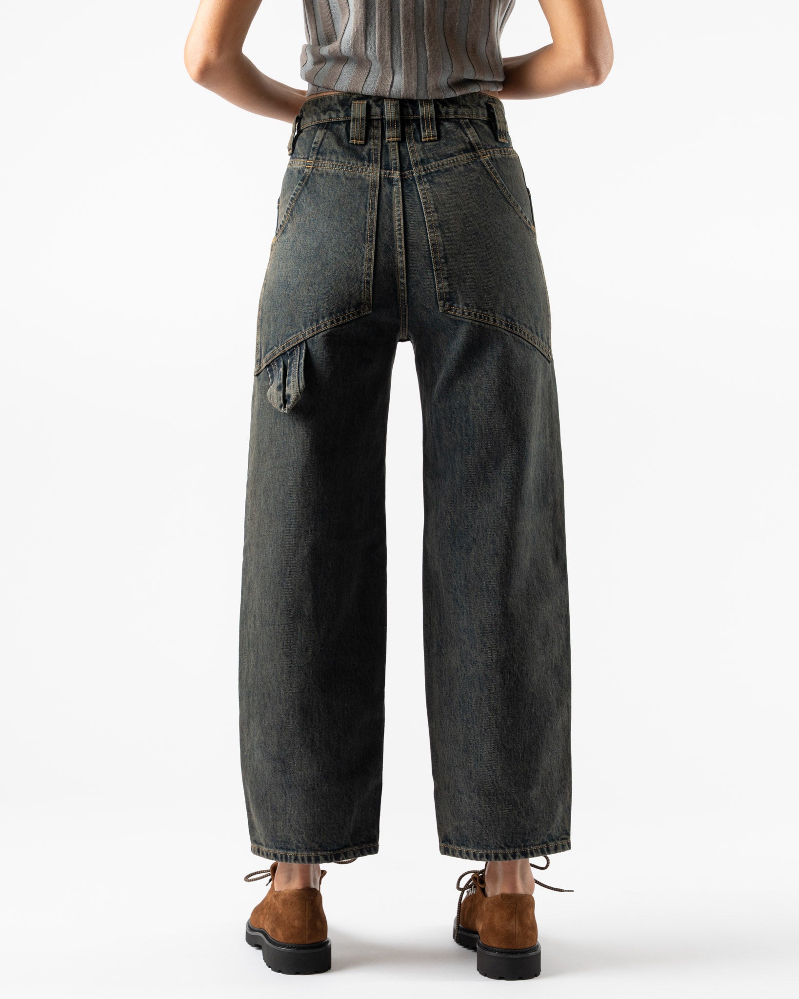 Eckhaus Latta Double Knee Bend Jean in Moon Rock