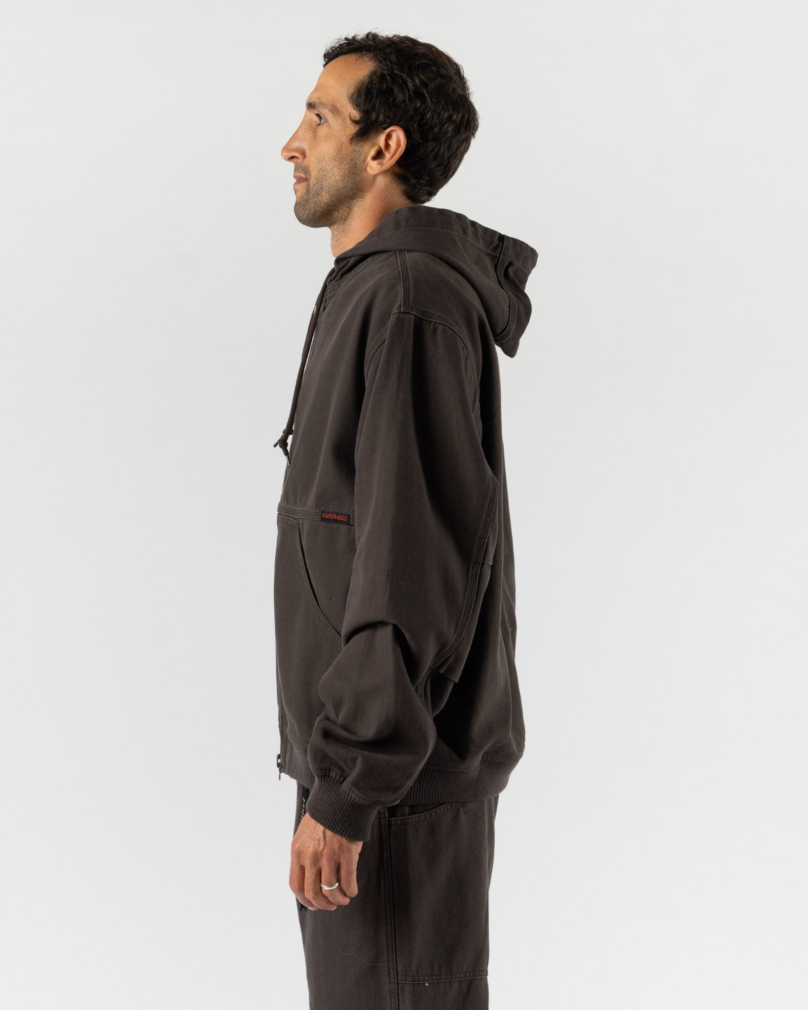 Gramicci El Cap Canvas Hooded Jacket in Umber Curated at Jake and