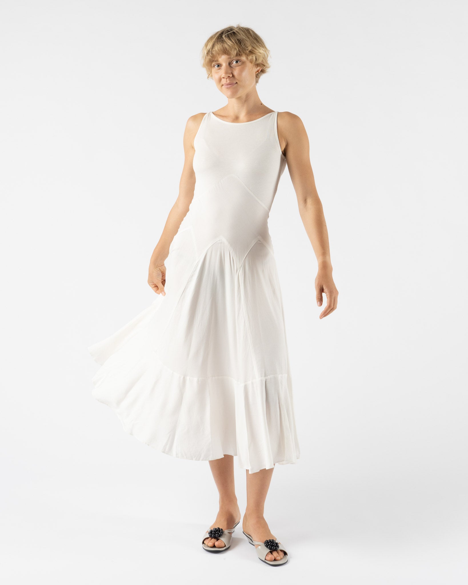 Emily Dawn Long Damnit Janet Dress in White