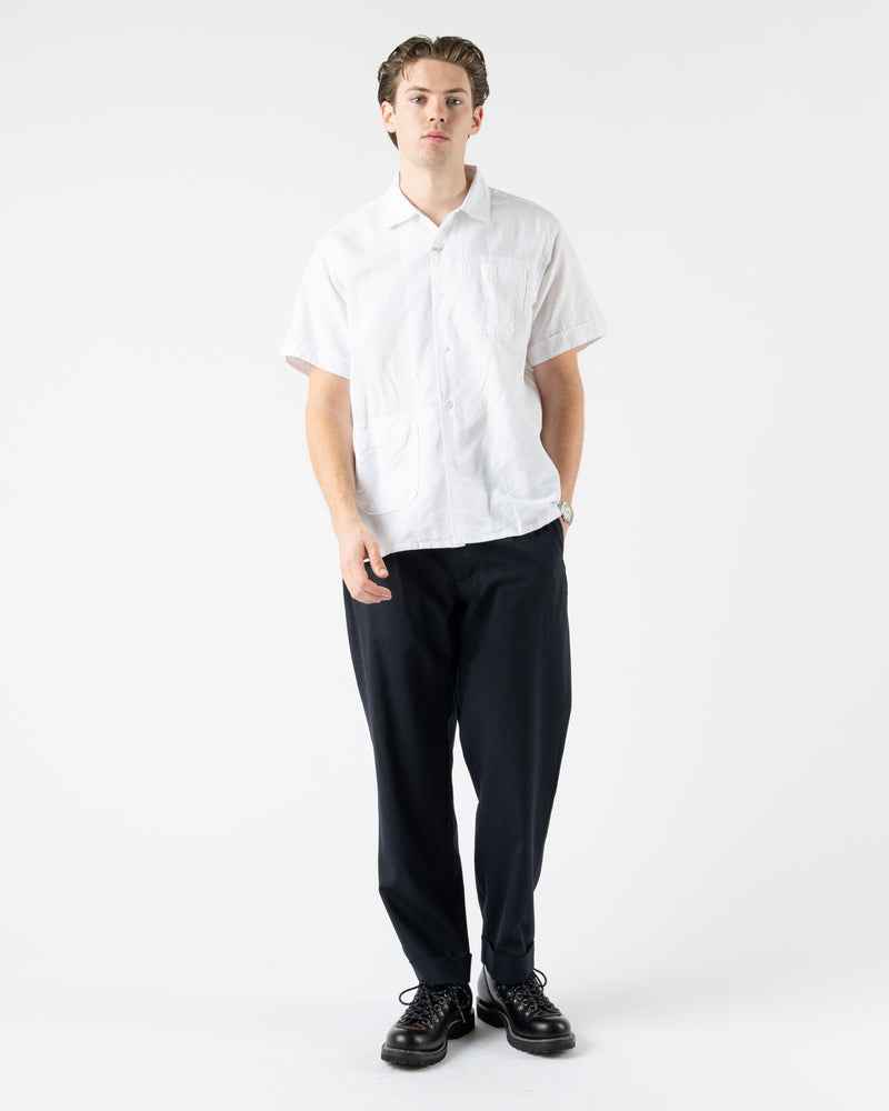 Engineered Garments Camp Shirt in White Handkerchief Linen