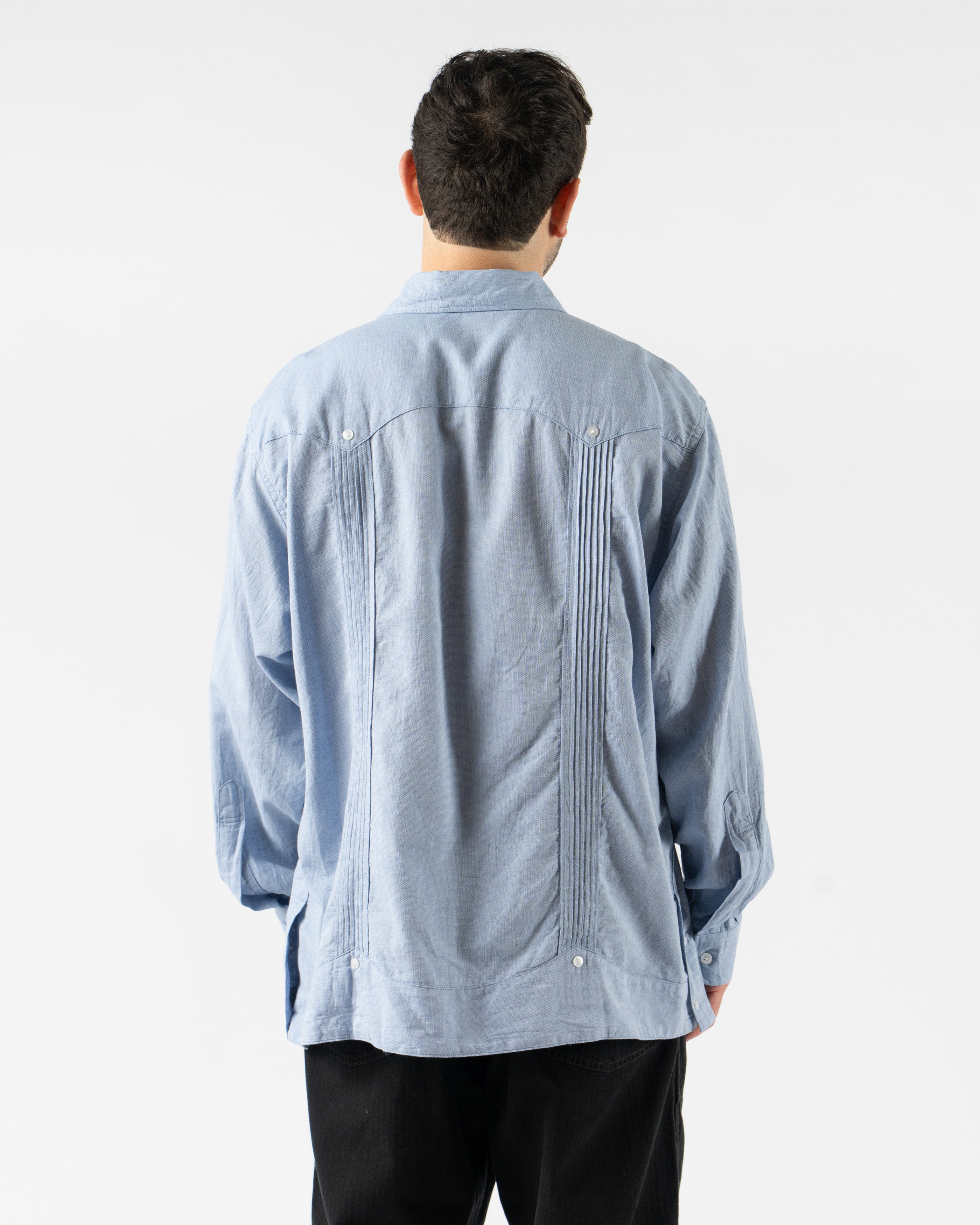 Engineered Garments Guayabera Shirt in Light Blue