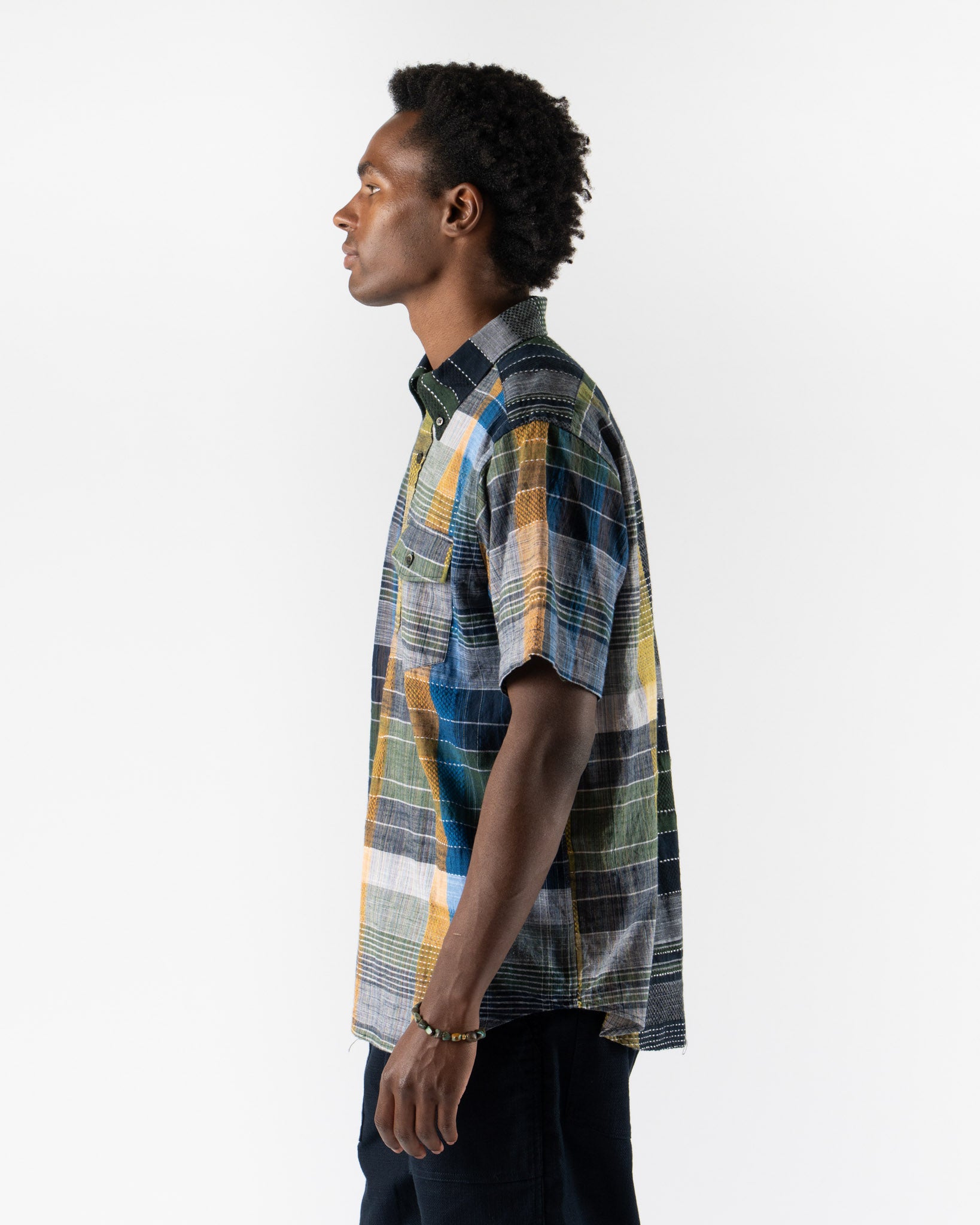 Engineered Garments Popover BD Shirt in Madras Dobby