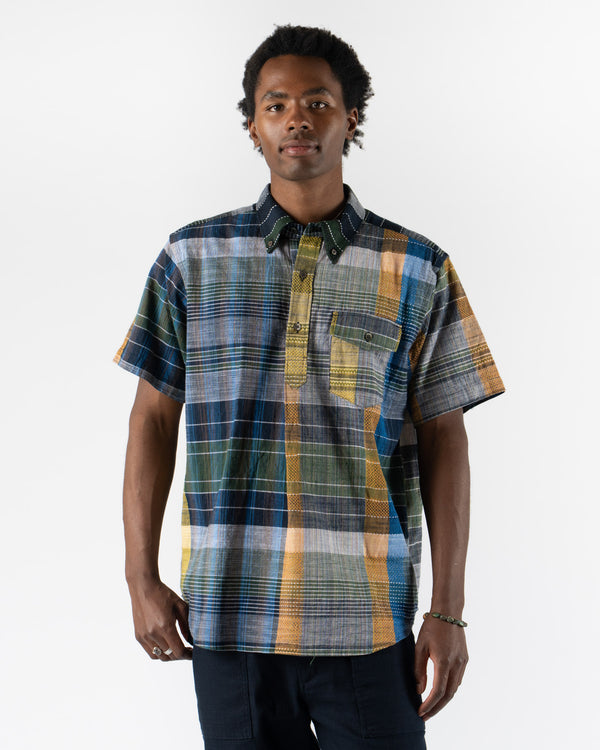 Engineered Garments Popover BD Shirt in Madras Dobby Jacquard