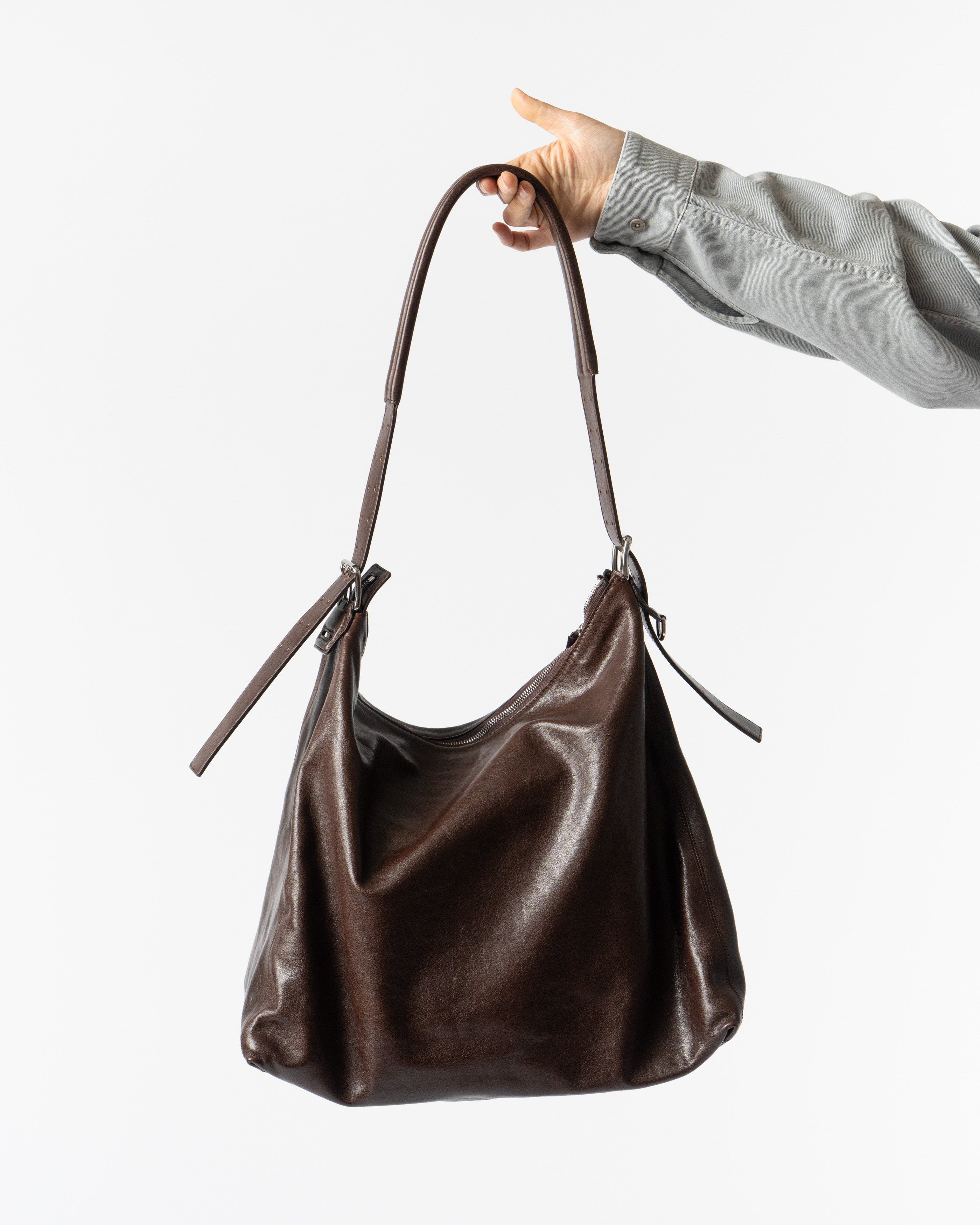 Lemaire Espresso Belted Hobo Bag