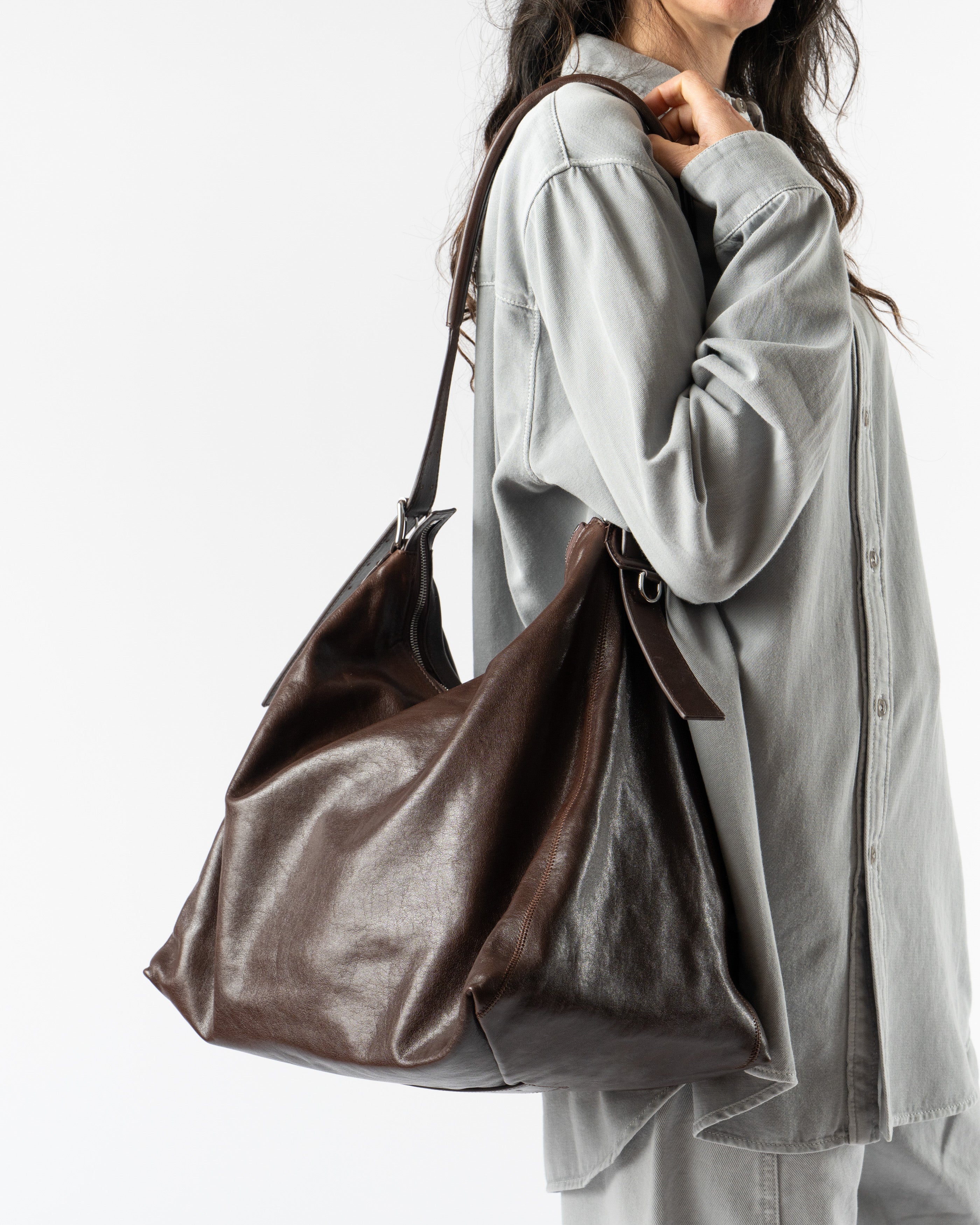 Lemaire Espresso Belted Hobo Bag