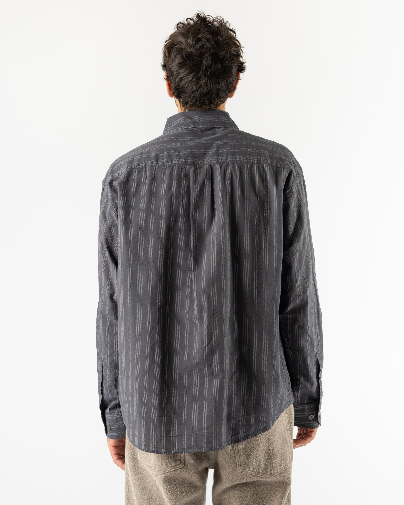 mfpen Executive Shirt in Dark Grey Double Stripe