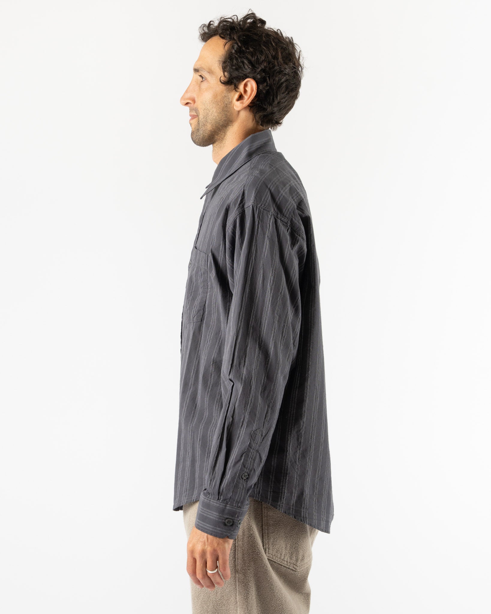 mfpen Executive Shirt in Dark Grey Double Stripe