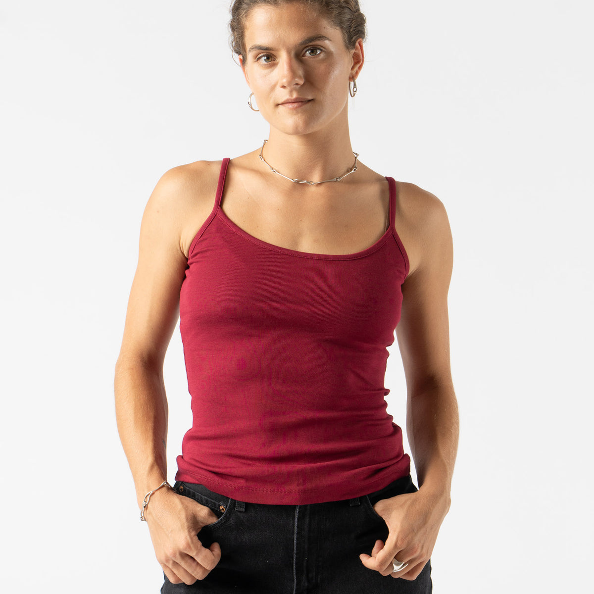 FLORE FLORE Bibi Cami in Cherry Curated at Jake and Jones