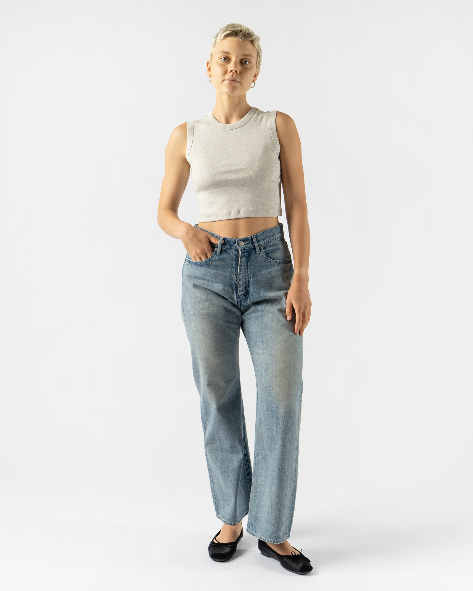 FLORE FLORE Esmé Crop in Heather Grey