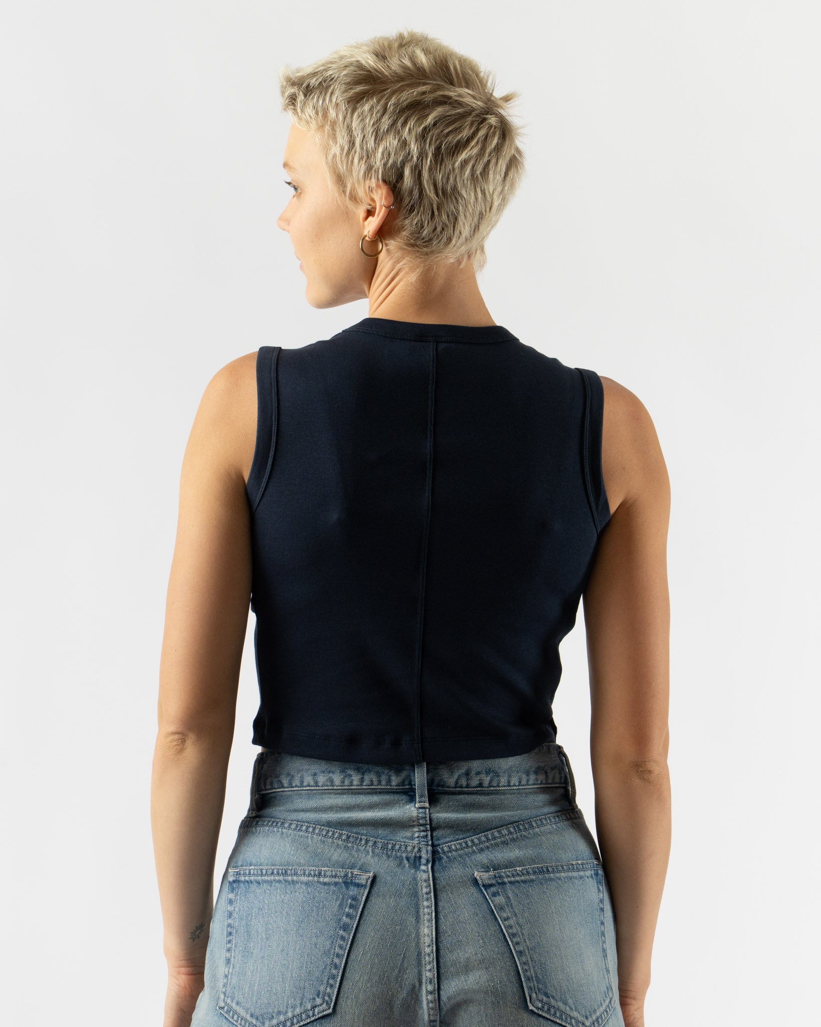 FLORE FLORE Esmé Crop in Navy