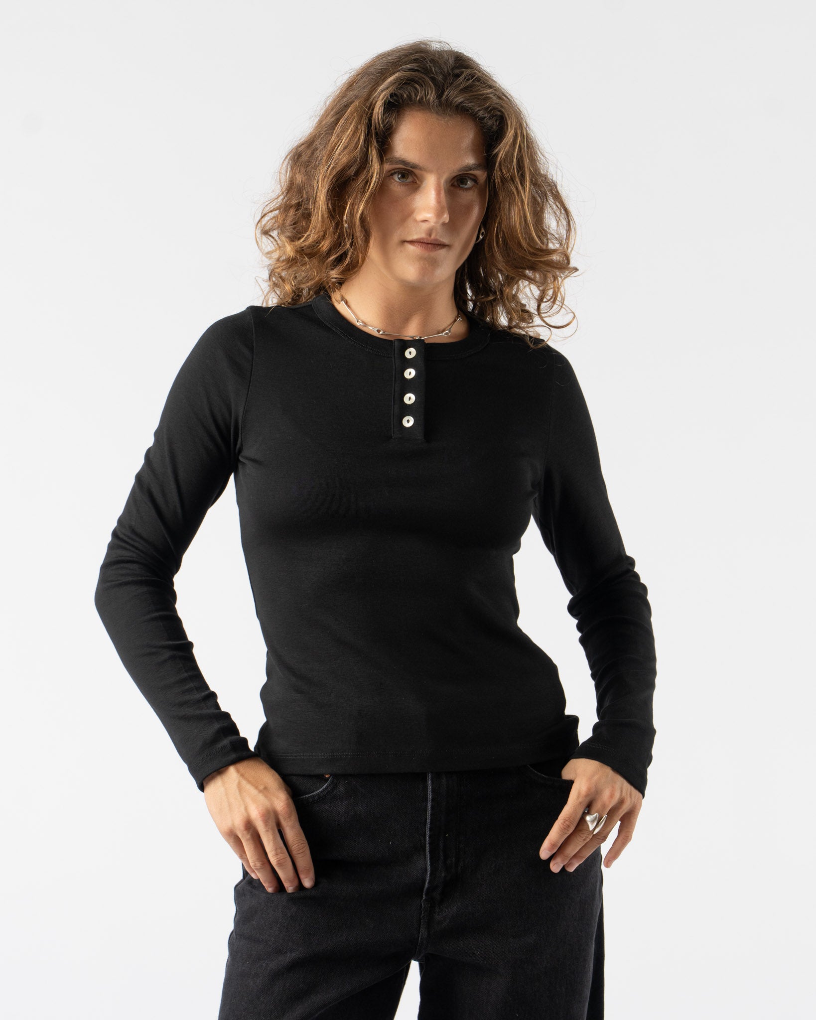FLORE FLORE Jess Long Sleeve in Black