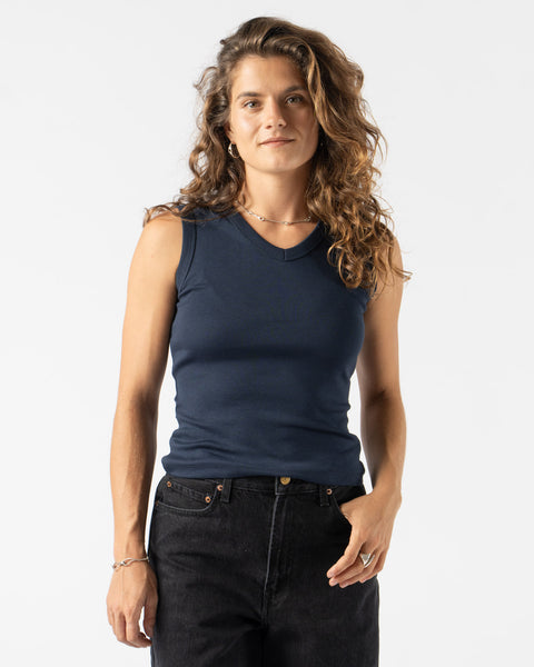 FLORE FLORE Jill Tank in Navy Curated at Jake and Jones