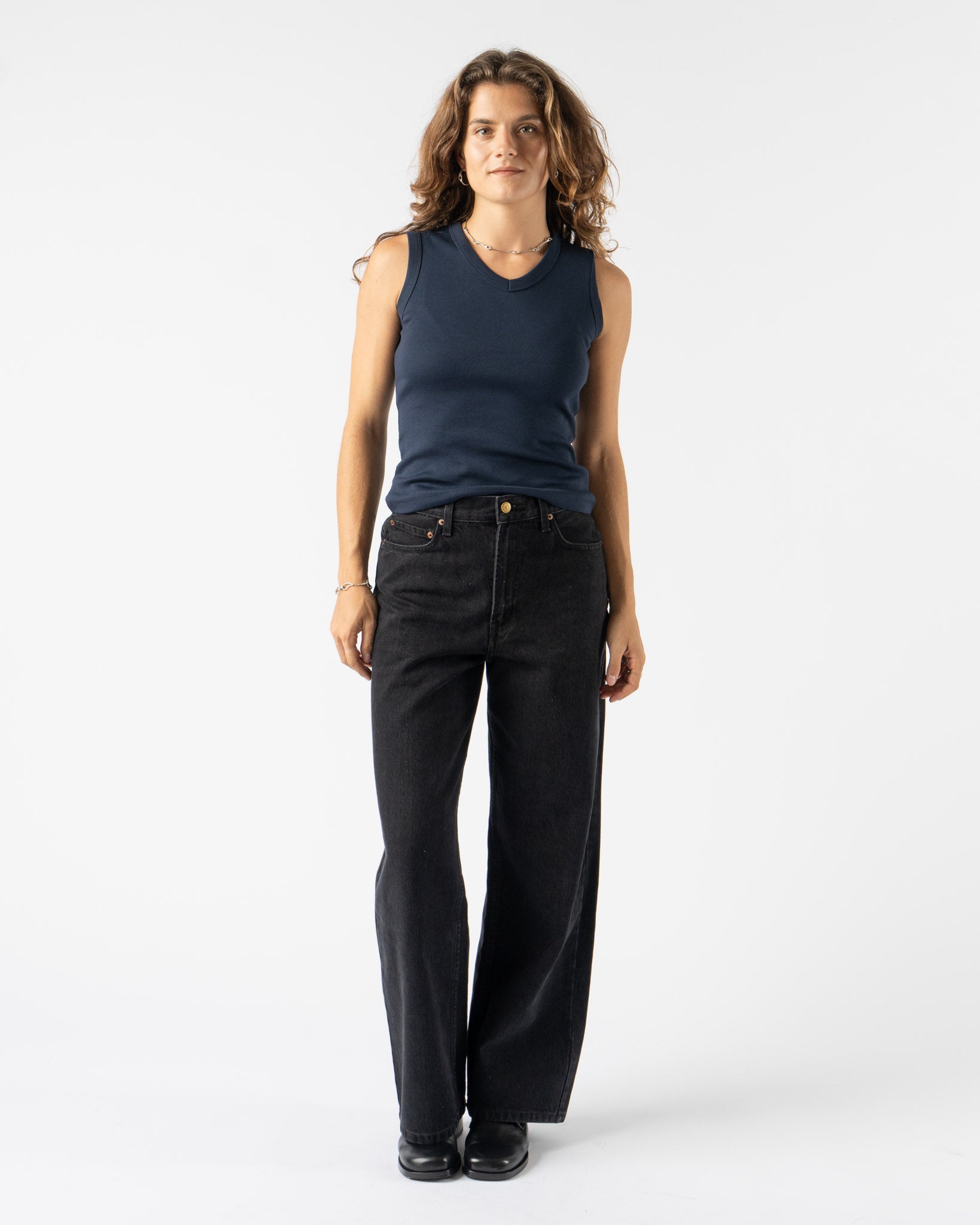FLORE FLORE Jill Tank in Navy